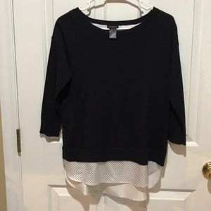 Ann Taylor sweater with blouse edging